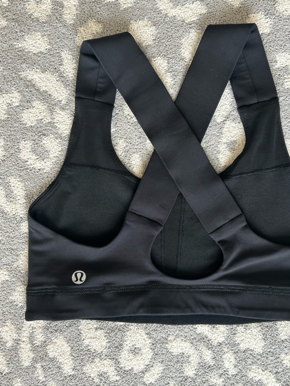 lululemon athletica Black Cross-Strap Sports Bra
